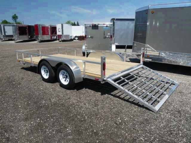 14FT Light Weight Utility Trailer w/Wood Decking