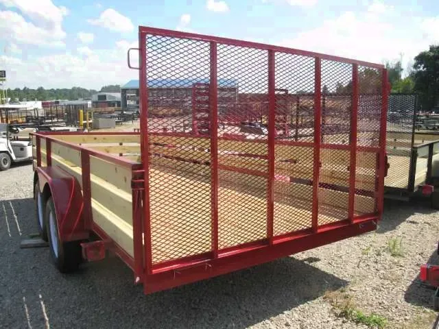 16ft Landscape Trailer w/Wood Side Rails