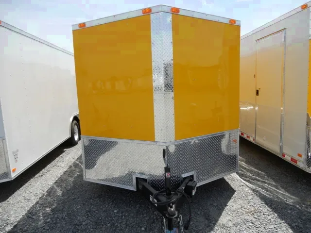 Yellow 24FT V-Nose ATV Trailer