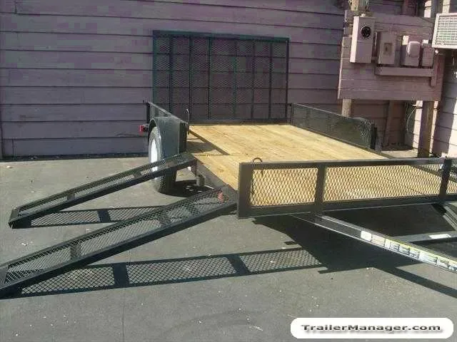 12ft ATV Trailer w/ Rear and Side Ramp