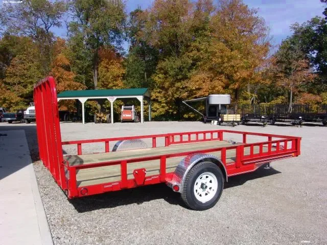 14ft Red ATV Trailer w/ Aluminum Fenders