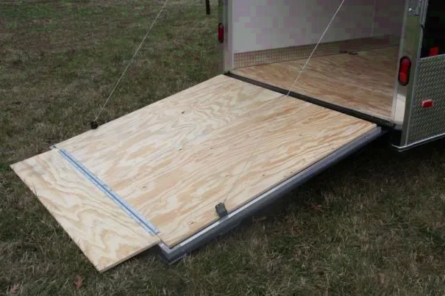 WHITE AND BLACK 19FT ATV/SNOW/MOTO TRAILER