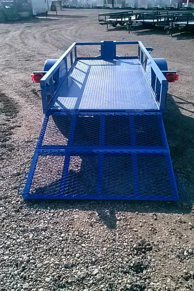 Open 10ft Blue ATV Trailer