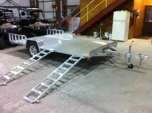 All Aluminum 12ft Single Axle ATV Trailer w/3500lb Axle