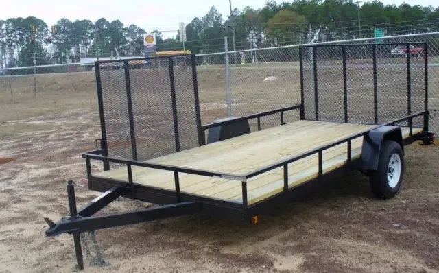 12FT ATV TRAILER W/REAR AND SIDE GATE