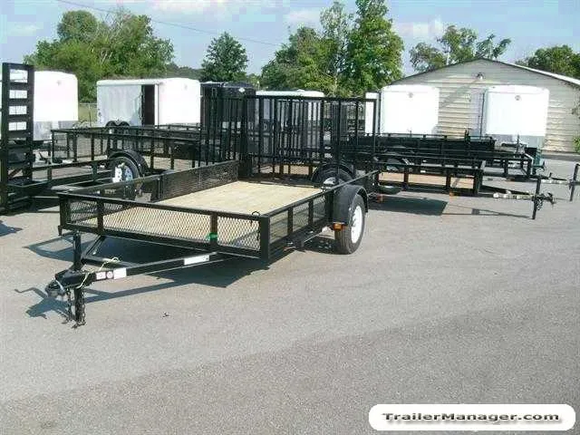 12ft ATV Side Ramp  Single Axle Black