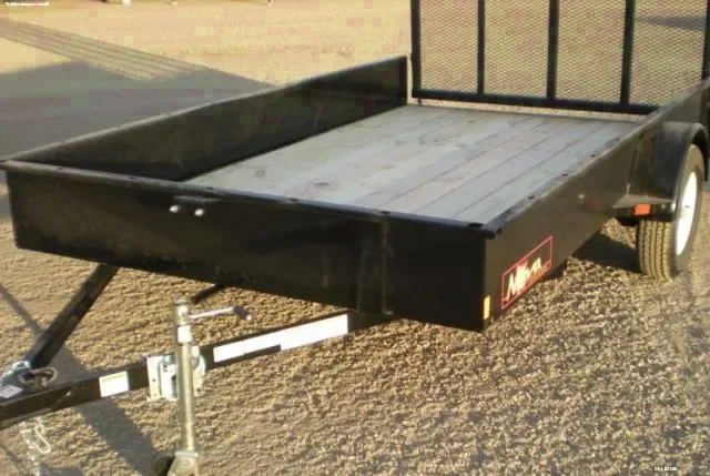 Black 14ft Steel ATV Trailer