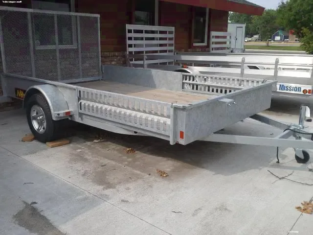 12ft GREY ATV/UTILITY TRAILER W/SIDE RAMPS