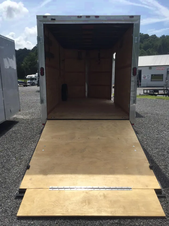 14ft Black Enclosed V-Nose ATV Trailer