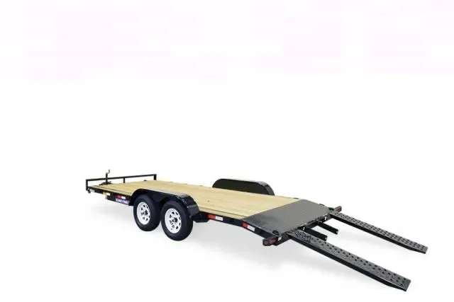 20FT CAR HAULER  OPEN WITH WOOD DECKING