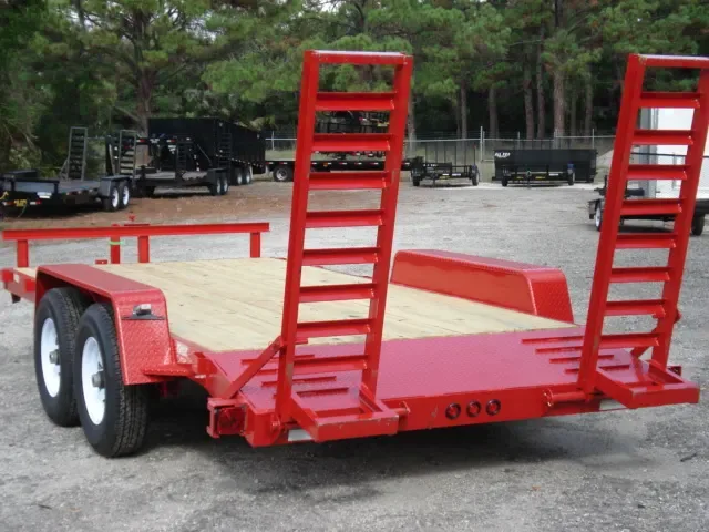 Red 18ft Tandem Axle Car Hauler