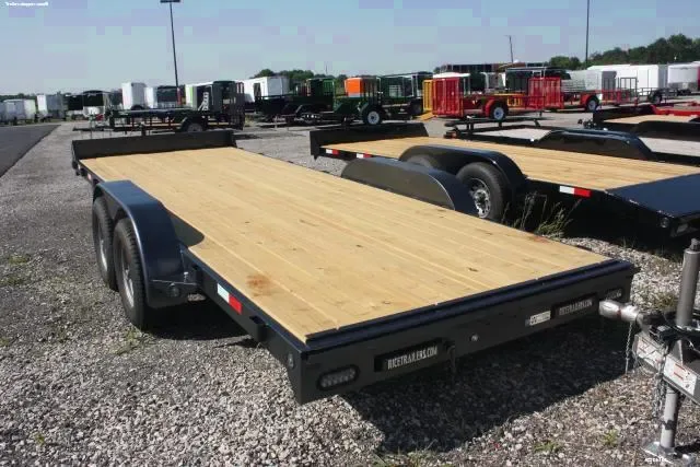 20FT 5200lb Axles-Slide Out Ramps Wood Deck