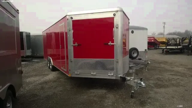Red 24ft Car Hauler All Aluminum