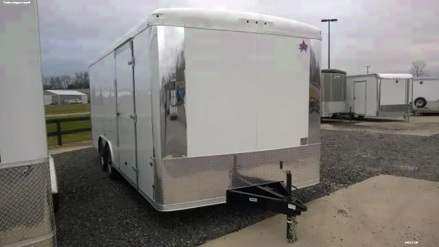 White 20ft with 8 Tie Downs and 5200 Axles