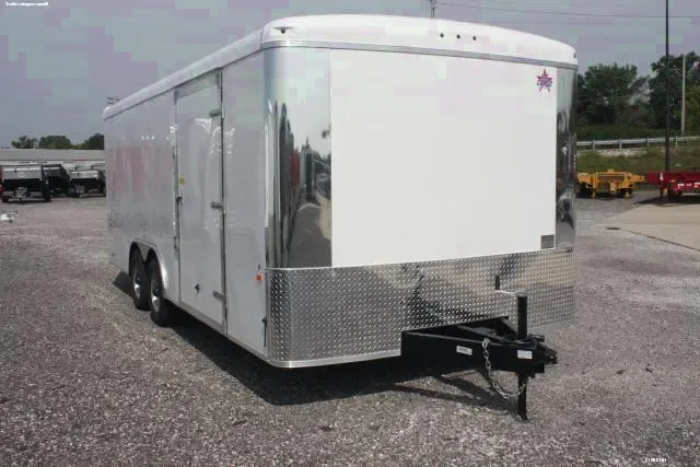 20FT with Tandem 5200lb Axles-White Flat Front
