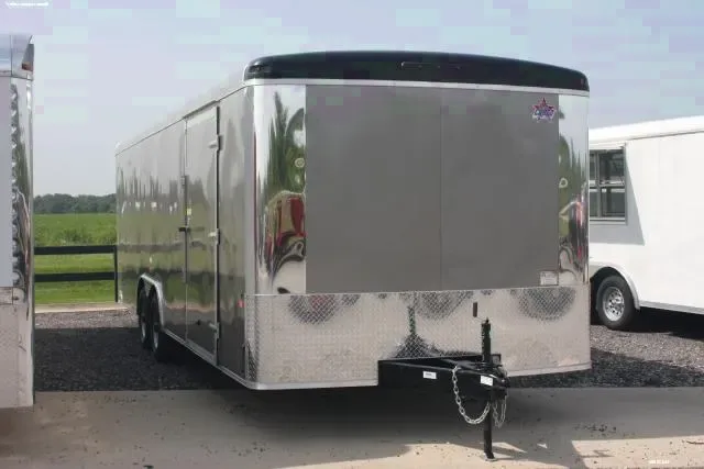 24ft Pewter Enclosed Car Hauler