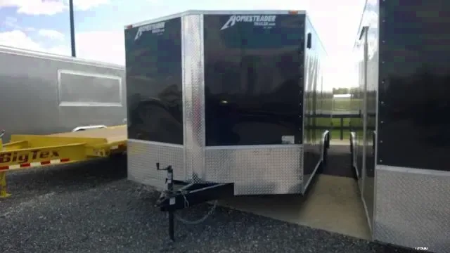 Black Enclosed Trailer-20ft Car Hauler Package