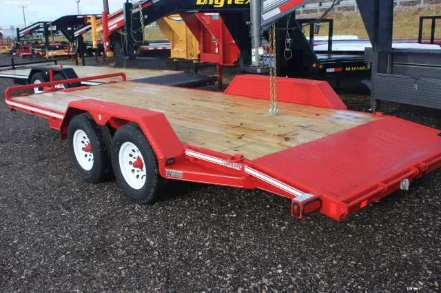 Red 18ft with Wood Floor Car Hauler