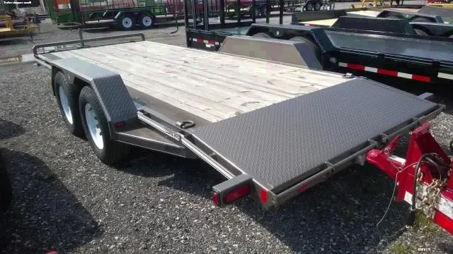 Arizona Beige Steel Frame 18FT Open Car hauler with Wood Deck