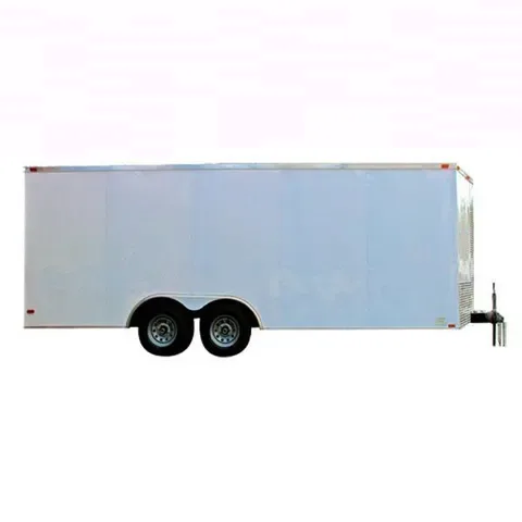 20ft T/A Car Hauler - WHITE - Flat Front