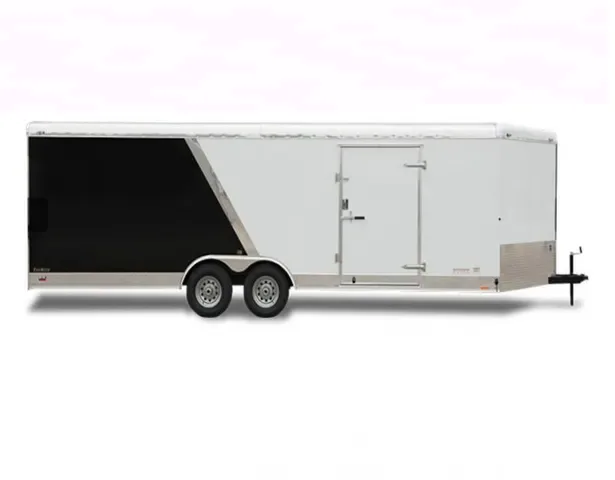 24ft  Car / Racing  Trailer - White and Black Two Toned