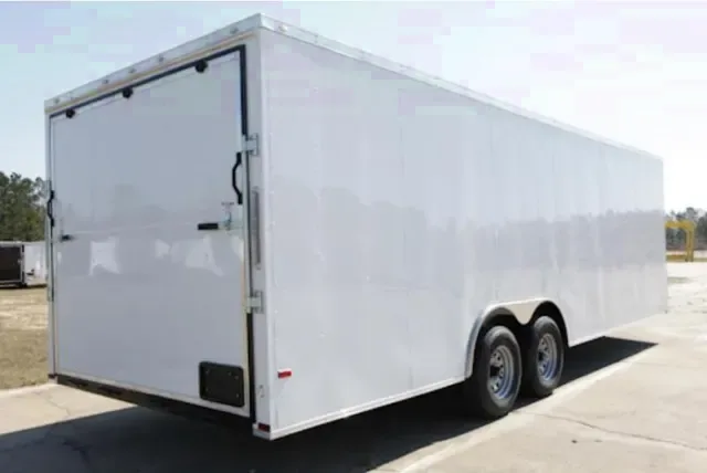 24ft T/A Car/Racing Trailer - WHITE 5200# AXLES