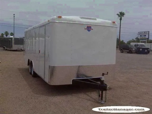 20ft Flat Front Car Carrier 7000lb Axles WHITE With Ramp
