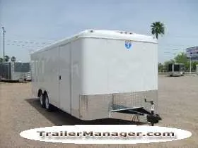 20ft Car Carrier WHITE With Ramp with 2-5200lb axles