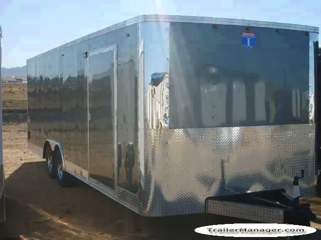 24ft Charcoal Car Hauler With Ramp-Flat Front
