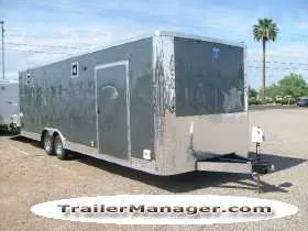 26ft Car Hauler with  2-5200lb Axles SILVER With Ramp