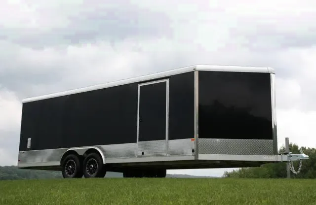 Bumper Pull Black Aluminum 24ft Car Hauler