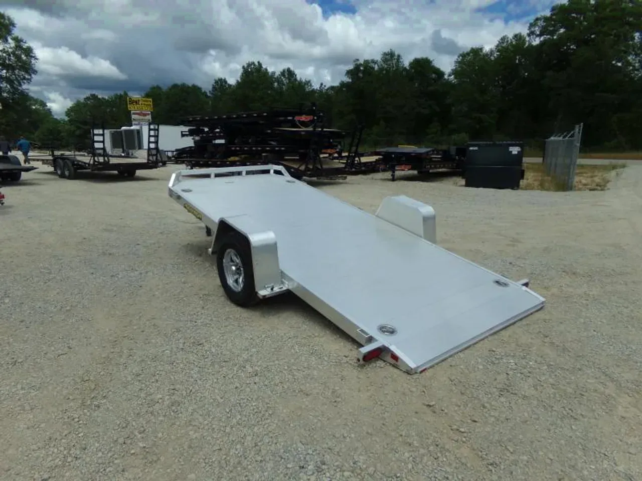 Aluminum 2026 7X14 Aluma 8214 h tilt low pro atv car hauler trailer aluminum -ALUM8214HTILT-309105 7 ft. x14 ft.