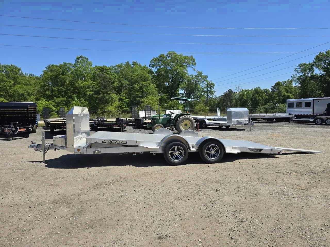 Aluminum 2025 7X18 Aluma 8218 tilt anniversary car hauler trailer aluminum Aluminum Trailers-ALUM8218LPtilt25-289001 7 ft. x18 ft.