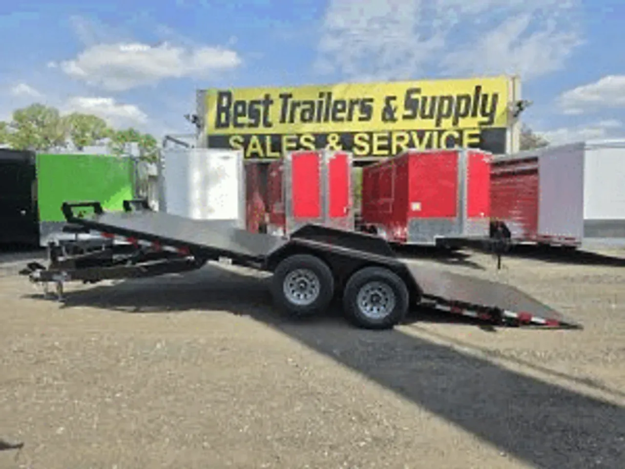 Car Hauler Trailer 2027 7X20 Hawke Trailers 82×20 10k Hydraulic tilt deck car hauler