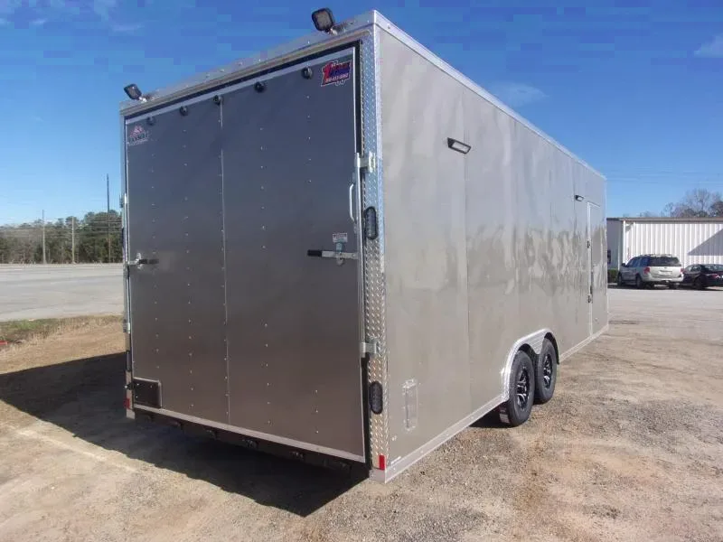 2025 Rock Solid Cargo 8.5x24 Race Ready Auto Trailer - Pewter