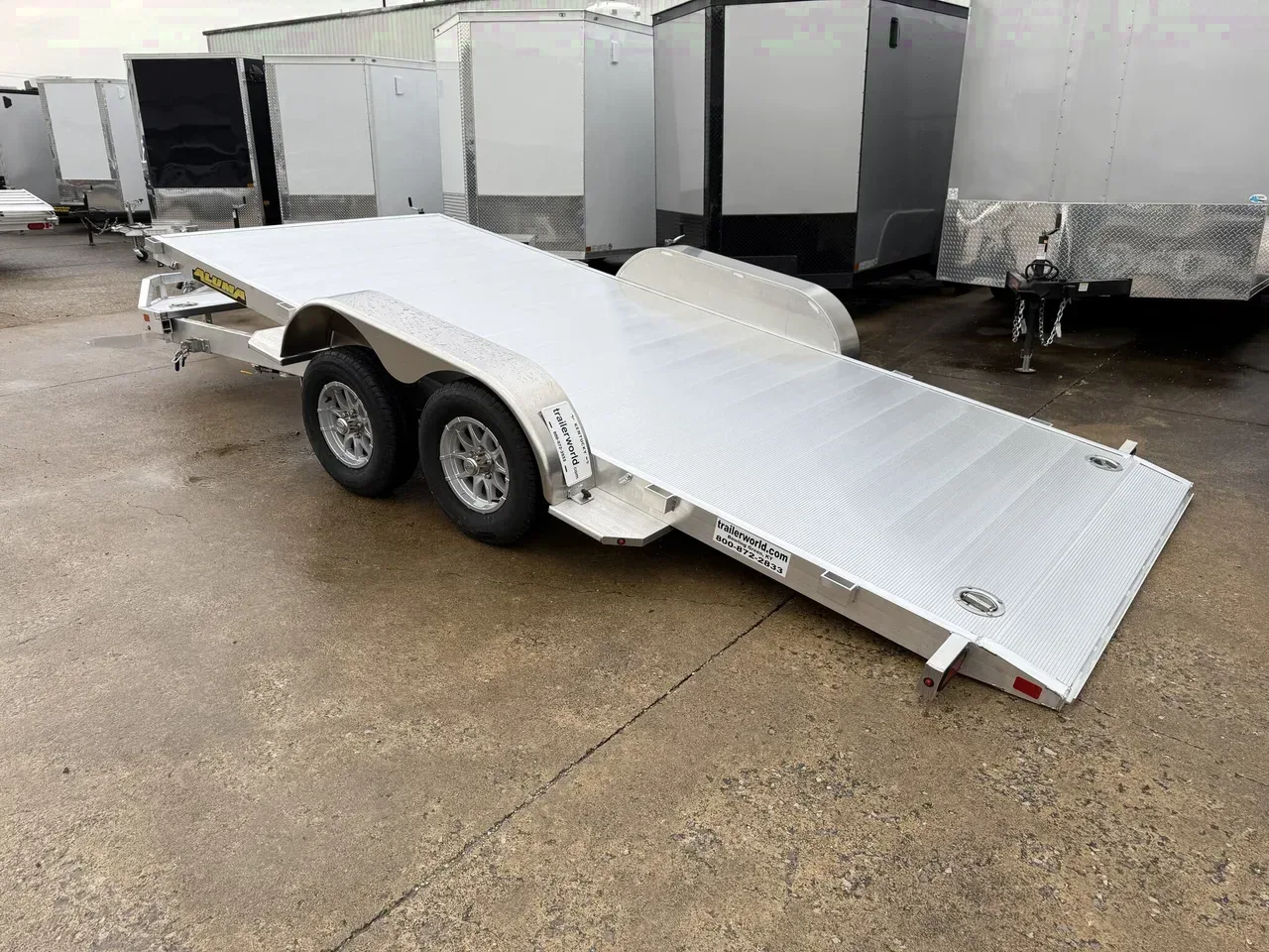 307702 - 2026 Aluma 8216TILT-TA 81" x 16' Tilt Tandem Axle Aluminum Car Hauler Car Hauler Trailer