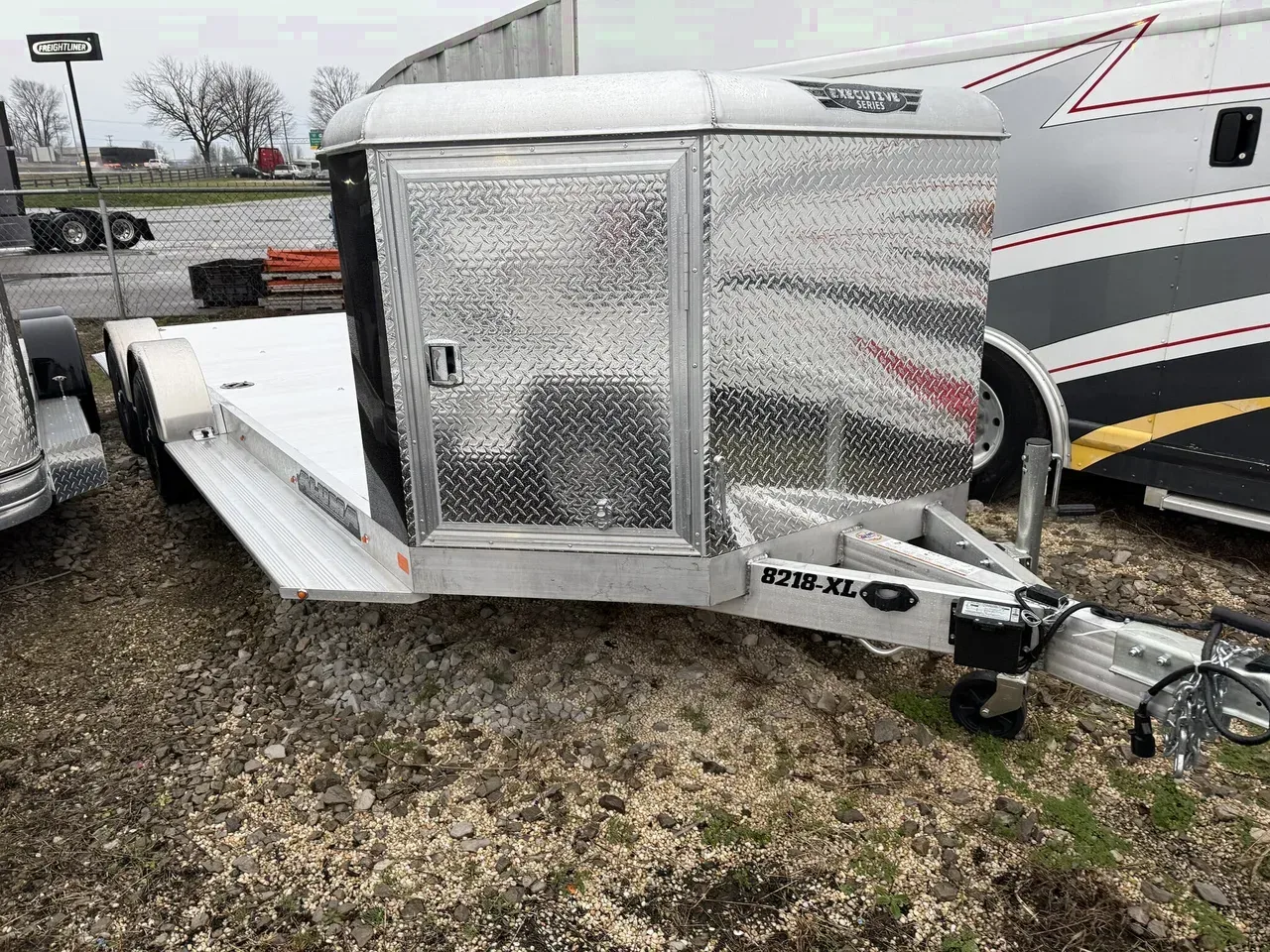 311093 - 2027 Aluma 8218 XL Slide-in Ramps 82" x 18' Car Hauler Trailer