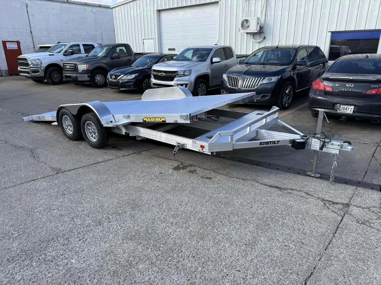 309028 - 2026 Aluma 8218 Tilt 82" x 18' Aluminum Car Hauler Car Hauler Trailer