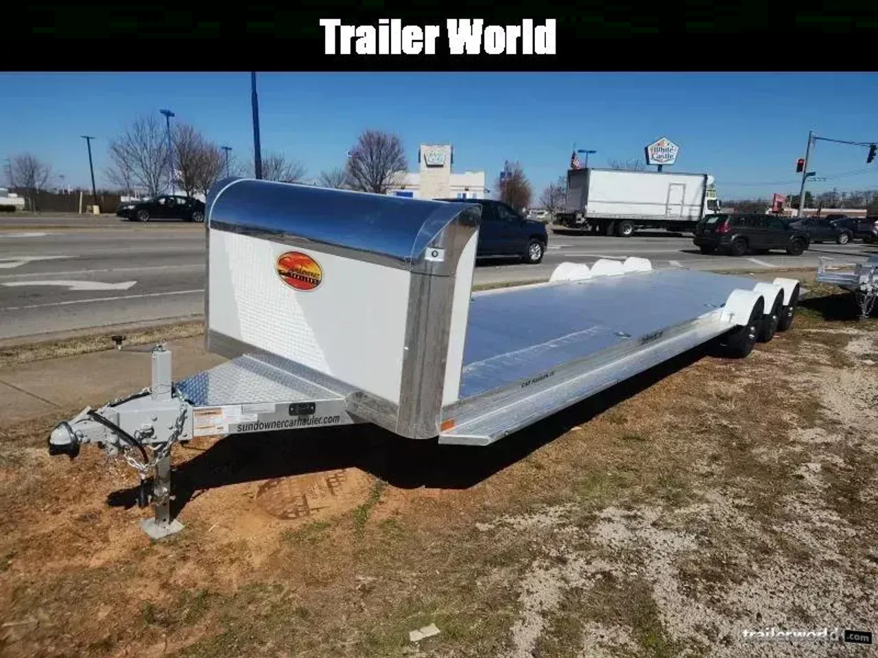 FB0155 - 2026 Sundowner 6'7" x 35' (3)5.2k Axles Aluminum 2 Car Hauler Car Hauler Trailer