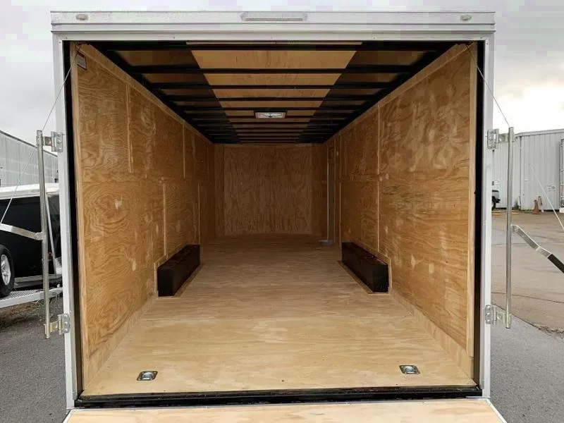 2025 Covered Wagon 8.5x24 Enclosed Car Trailer - White
