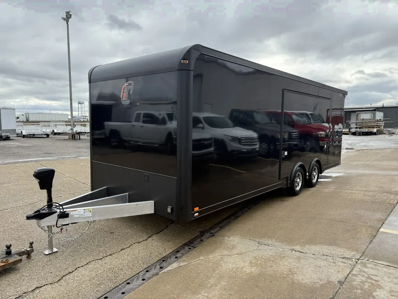 023219 - 2026 inTech 8.5' x 24' Car / Racing Trailer with Red Cabinets Car Hauler Trailer