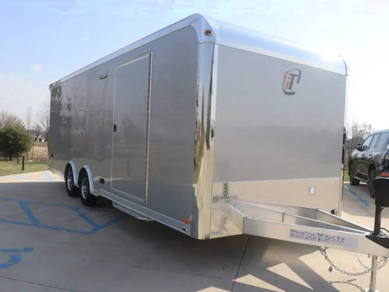 023220 - 2026 inTech 8.5' x 24' Car / Racing Trailer with Red Cabinets Car Hauler Trailer