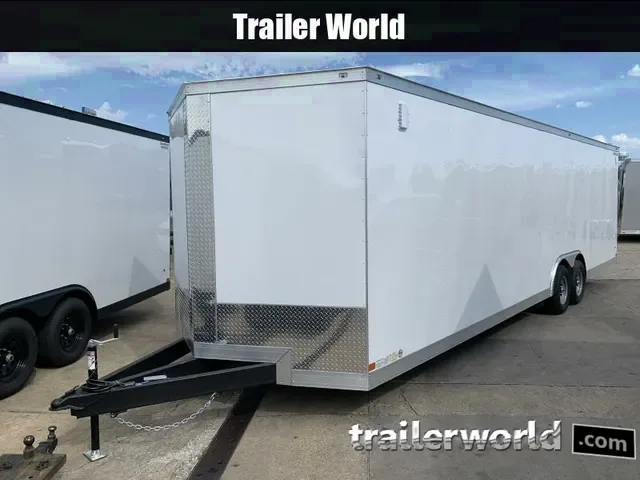 Spacious 2025 Covered Wagon 8.5x28 Goldmine Series Car Trailer