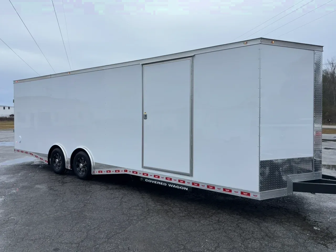 107956 - 2026 Covered Wagon 8.5' x 28' x 7'6" XXL Package (2)7K Torsion Axles Car Hauler Trailer