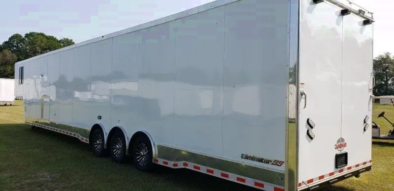 Premium 2025 Cargo Mate 8.5x48 Gooseneck Auto Trailer with Bath Package