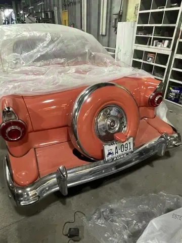1956 Vintage Auto Trailer - Red Single Axle
