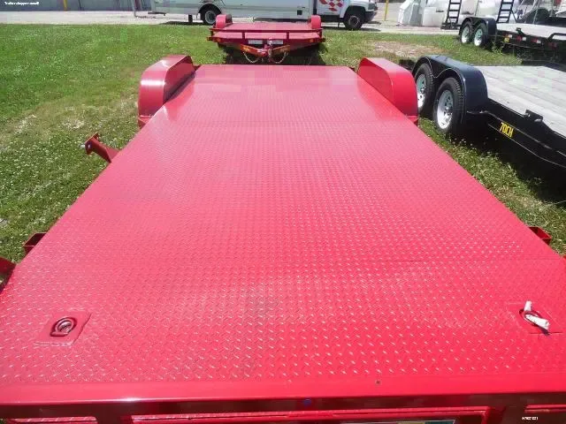 Red Steel Frame 20ft Tandem Axle Car Hauler