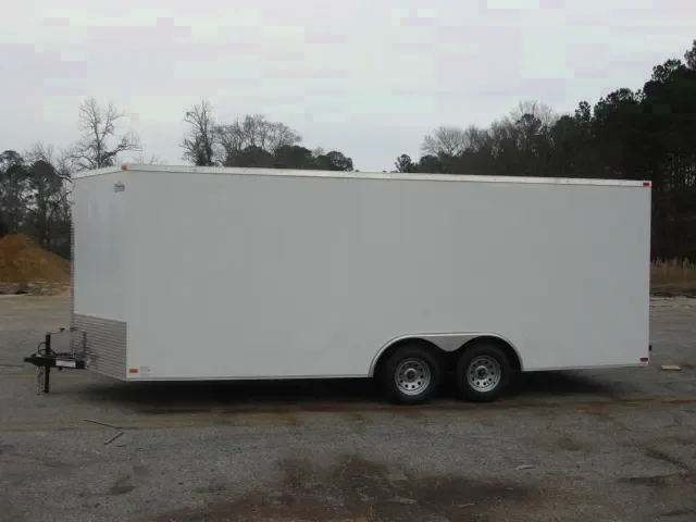 24ft Car Hauler White V-Nose Ramp