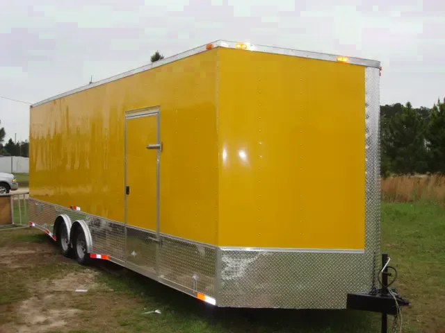 YELLOW V-NOSE 24FT CAR HAULER