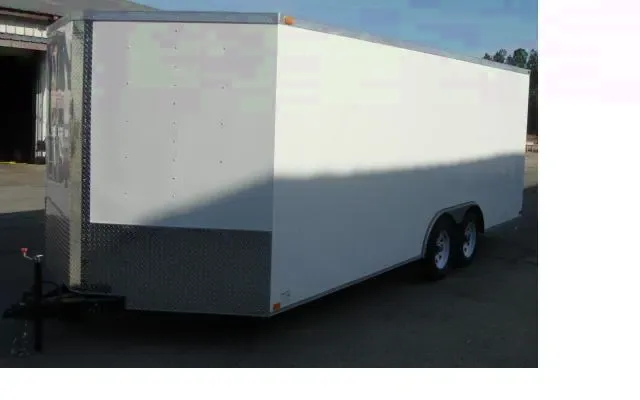 WHITE STEEL FRAME 24FT CAR HAULER